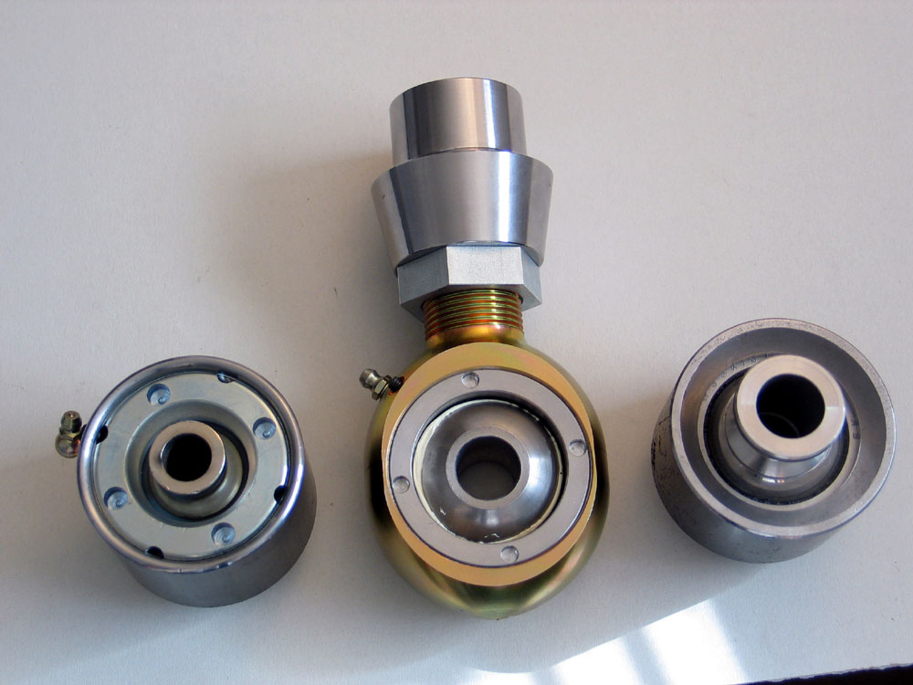 Ball joint part of the car’s suspension system under inspection