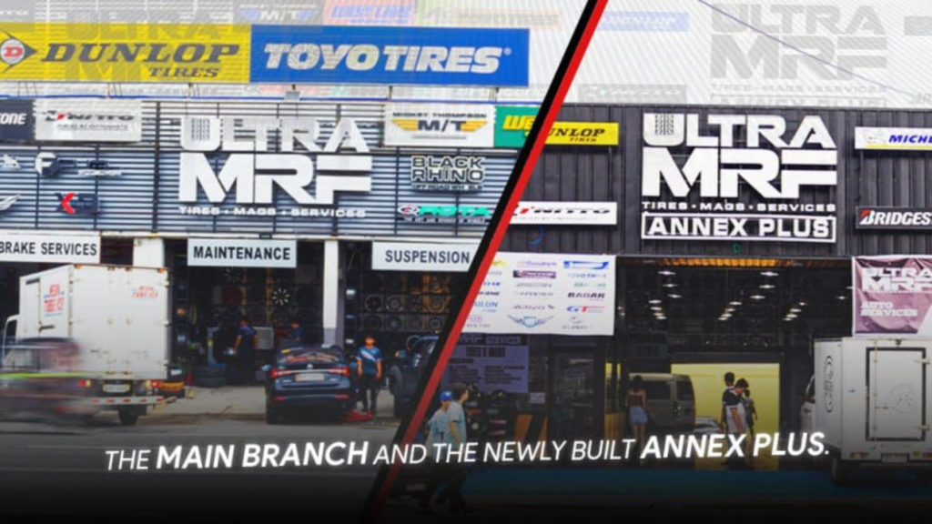 ULTRA MRF Annex branch offering a wide range of high-quality tires, mags, and offering Car Care Services with expert customer support.